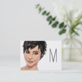 Kort meisje visitekaartje (Staand voorkant)