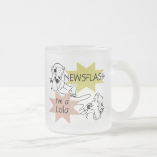 Kort nieuwsbericht ben ik T-shirts een Lola en Matglas Koffiemok