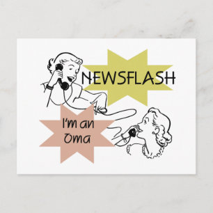 Kort nieuwsbericht ben ik T-shirts een Oma en Briefkaart