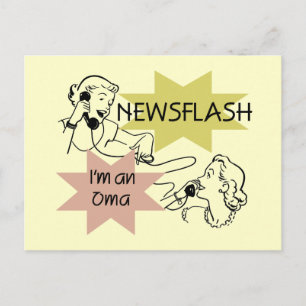 Kort nieuwsbericht ben ik T-shirts een Oma en Briefkaart