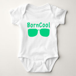 Kortärmad babybody med BornCool-tryck Romper