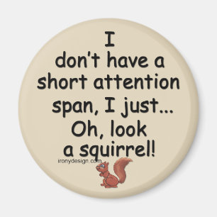 Korte aandacht Span Squirrel Brown Magneet