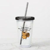 Korte aandacht Span Squirrel Funny Acryl Drinkbeker (Achterkant)