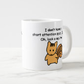 Korte aandacht Span Squirrel Funny Extra Grote Beker (Voorkant rechts)