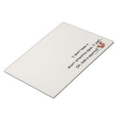 Korte aandacht Span Squirrel Funny Gray Notitieblok (Schuin)