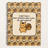 Korte aandacht Span Squirrel Funny Planner (Voorkant)