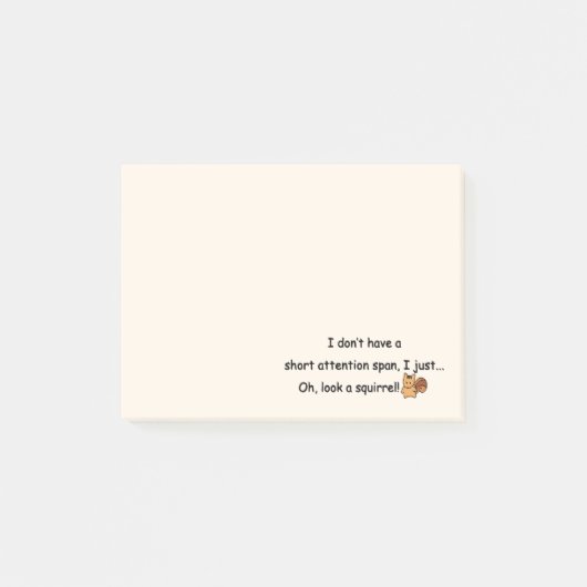 Korte aandacht Span Squirrel Funny Post-it® Notes (Voorkant)
