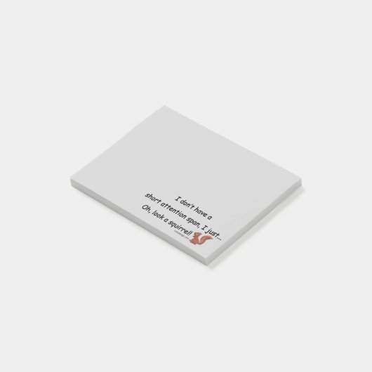 Korte aandacht Span Squirrel Gray Post-it® Notes (Schuin)