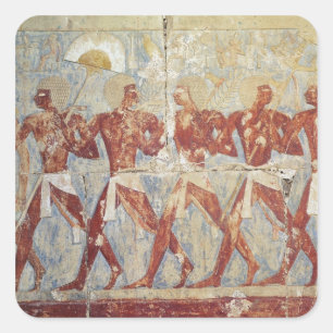 Korte afschilderij ter ere van Hathor Vierkante Sticker