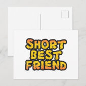 Korte beste vriend, grappige vrienden, Besties BFF Briefkaart (Voorkant / Achterkant)