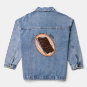 Korte cartoon illustratie denim jacket (Achterkant)