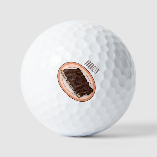 Korte cartoon illustratie golfballen (Voorkant)