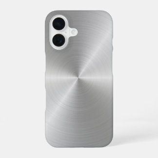 Korte cirkelvormige metalen textuur iPhone 16 hoesje