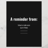 Korte danstraining - NIET! Flyer (Achterkant)