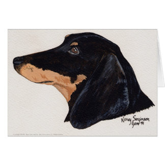 Korte draden, dachshund, acrylverf