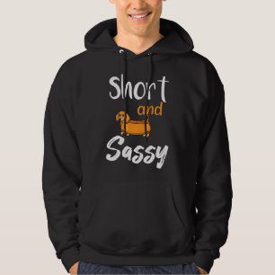 Korte en sassy dachshund-dieren houden van worst hoodie