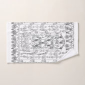 Korte en witte platte lijn 3 stuk bad handdoek (Handdoek)