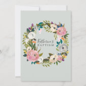 Korte Floral Baby Baptisme Kaart (Achterkant)