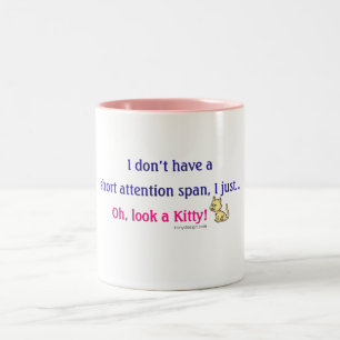 Korte Kat Humor Tweekleurige Koffiemok