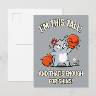 Korte Kattenbokshandschoenen Grappige schenen Briefkaart