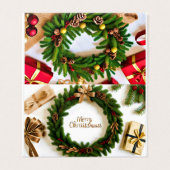 Korte kerstgroeten, wensen & Schattigee berichten Kaart (Buitenkant ongevouwen)