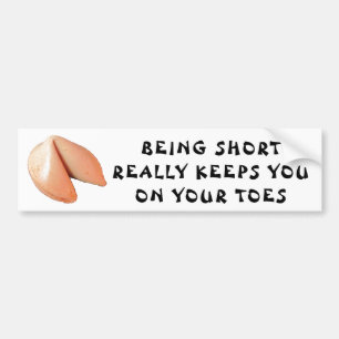 Korte mensen op hun tenen Fortune Cookie Bumpersticker