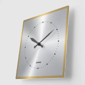 Korte metalen zilver Goud Accent Vierkante Klok (Hoek)