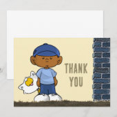 Korte mouwen Dank je kaart (Voorkant / Achterkant)