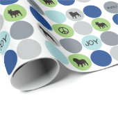 Korte-nose-omlooppapier - blauw cadeaupapier (Rol Hoek)