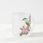 Korte, op maat gesneden groene taart vooringenomen matglas koffiemok (Voorkant rechts)