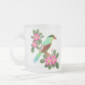 Korte, op maat gesneden groene taart vooringenomen matglas koffiemok (Links)