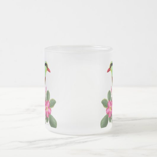 Korte, op maat gesneden groene taart vooringenomen matglas koffiemok (Center)