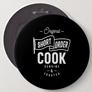 Korte opdracht Cook-taak titel Cadeaubon Ronde Button 6,0 Cm