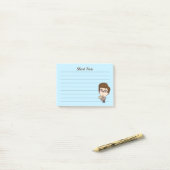 Korte opmerking voor zakelijk man post-it® notes (Op bureau)