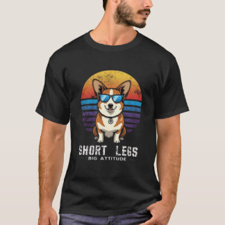 Korte Poten Grote Attitude | Grappige Corgi Hond L T-shirt