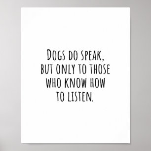 Korte prijsopgave voor honden (Cute Dog gezegden) Poster