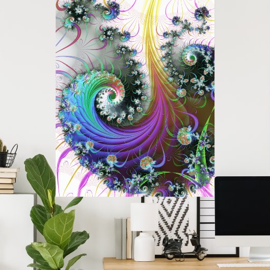 Korte regenboog poster (Thuiskantoor)