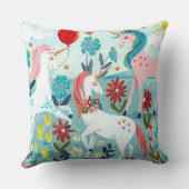 Korte regenboogmeisjes kussen (Achterkant)