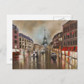 Korte regenstraat briefkaart (Voorkant / Achterkant)