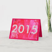 Korte roze kerstboom feestdagen kaart (Voorkant)