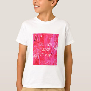 Korte roze kerstboom t-shirt