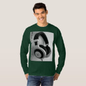 Korte T-Shirt voor hoofdtelefoonmannen (Voorkant volledig)