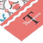 Korte tafel met monogram kerstmis korte tafelloper (Hoek)