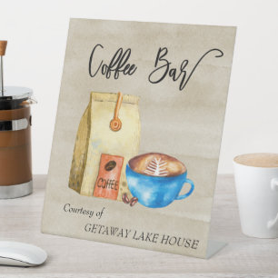 Korte termijn huur Coffee Bar Station voetstuk sig Reclamebord Met Voetstuk