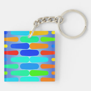 Korte vormen abstract ontwerp sleutelhanger