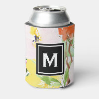Korte Waterverf Voorjaarsbloei Floral Monogram