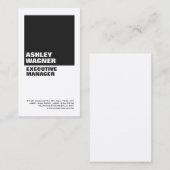 Korte witte vlek, professionele minimalist visitekaartje (Voorkant / Achterkant)