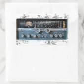  kortegolven, rechthoekige Stickers (Tas)