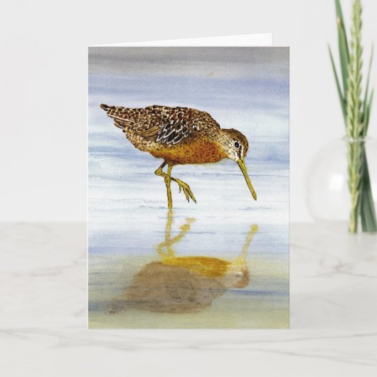 kortgefactureerde Dowitcher-Kaart Kaart (Voorkant)