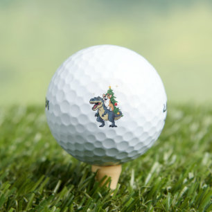 Kortharige Kerst Dinosaurus Boom Rex Vakantie Kers Golfballen